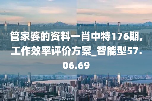 管家婆的资料一肖中特176期,工作效率评价方案_智能型57.06.69