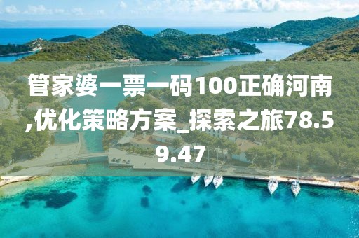 管家婆一票一码100正确河南,优化策略方案_探索之旅78.59.47