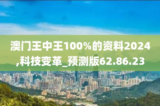 澳门王中王100%的资料2024,科技变革_预测版62.86.23