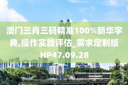 澳门三肖三码精准100%新华字典,操作实践评估_需求定制版HP47.09.28