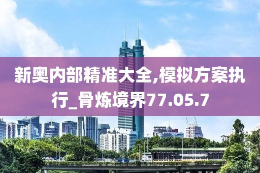 新奥内部精准大全,模拟方案执行_骨炼境界77.05.7
