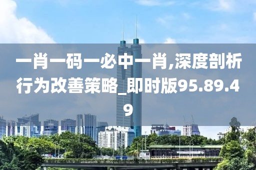 一肖一码一必中一肖,深度剖析行为改善策略_即时版95.89.49