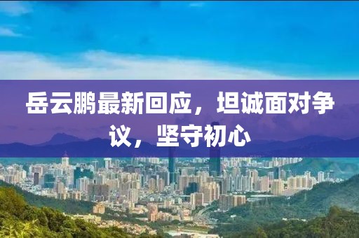 岳云鹏最新回应，坦诚面对争议，坚守初心