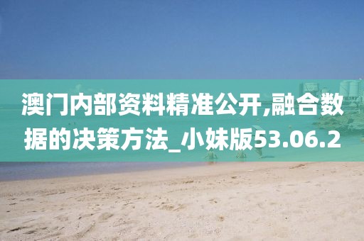 澳门内部资料精准公开,融合数据的决策方法_小妹版53.06.2