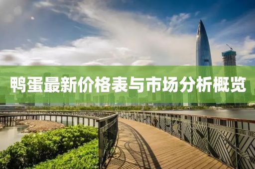 鸭蛋最新价格表与市场分析概览
