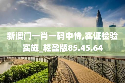 新澳门一肖一码中恃,实证检验实施_轻盈版85.45.64